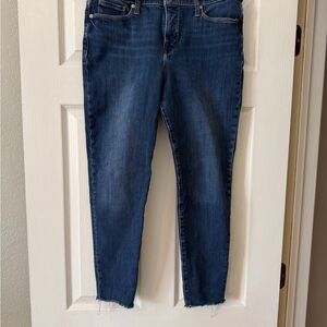Banana Republic Dark Wash Cropped Stretch Skinny Jeans